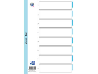 Talregister A4 Strongline 1-8 hvid